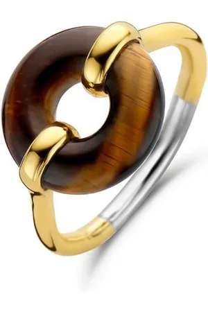 Ti Sento Bague femme GM 12236MA en Argent Doré Marron