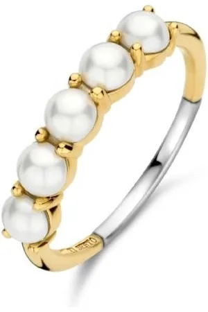 Ti Sento Bague - 12322YP Argent Et Perles Synthétiques Serti Rail
