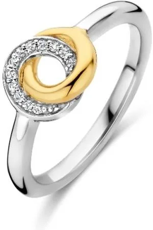 Ti Sento Bague - 12142ZY Argent Anneaux Entrelacés Bicolores