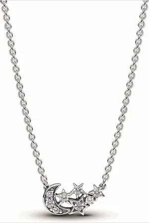 PANDORA Collier Étoile et Lune Scintillantes en 925/1000 - Moments