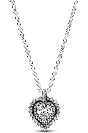 PANDORA Collier avec Pendentif Halo C?ur Scintillant