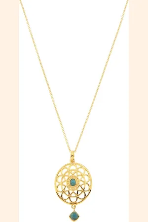 Kosma Paris Collier et pendentif Kosma Stella BNS08186-OCTUBU - Métal Jaune & Turquoise Femme