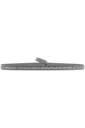 Les Interchangeables Bracelet Tissu Marron Cristaux Swarovski A38319
