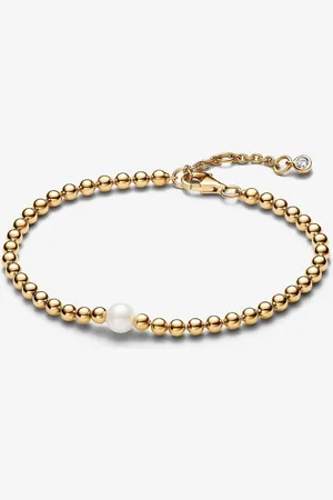 PANDORA Bracelet perlé doré à l