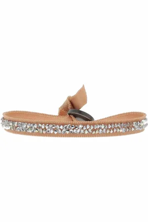 Les Interchangeables Bracelet Tissu Orange Cristaux Swarovski A24982