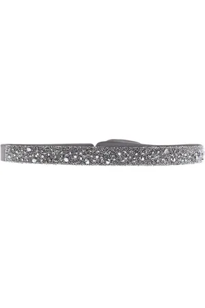 Les Interchangeables Bracelet Tissu Gris Cristaux Swarovski A35898