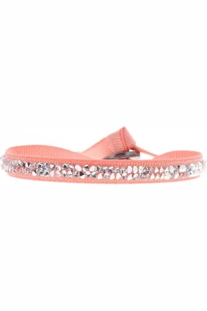 Les Interchangeables Bracelet Tissu Rose Cristaux Swarovski A36218