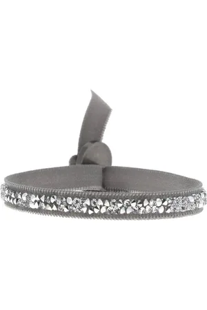 Les Interchangeables Bracelet Tissu Marron Cristaux Swarovski A24971