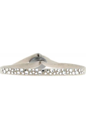 Les Interchangeables Bracelet Tissu Beige Cristaux Swarovski A31473