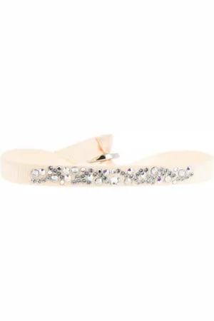 Les Interchangeables Bracelet Tissu Rose Cristaux Swarovski A33599