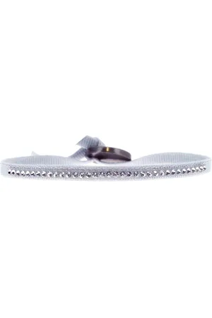 Les Interchangeables Bracelet Tissu Rose Cristaux Swarovski A41170