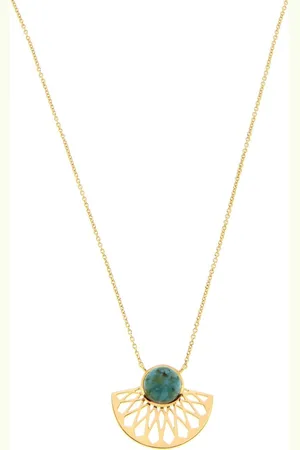 Kosma Paris Collier et pendentif Kosma Mia BNS08175-OCTUBU - Métal Jaune & Turquoise Femme