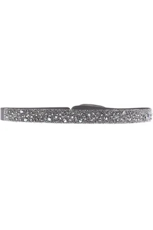 Les Interchangeables Bracelet Tissu Gris Cristaux Swarovski A38544