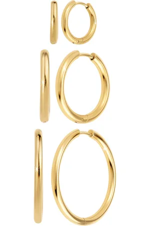 So Charm Bijoux Créoles So Charm - B4139-DORE+B4140-DORE+B4141-DORE - Boucles D