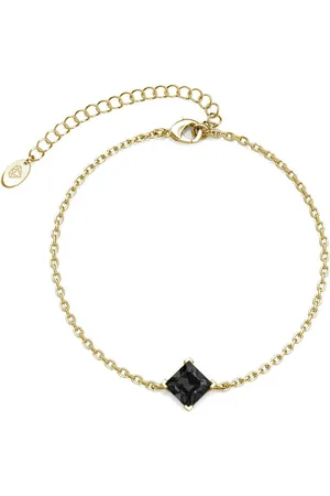 Myc-Paris Bracelet Femme Square - DB0085-G-BK Laiton Doré Noir