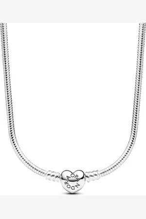 PANDORA Collier Maille Serpent Fermoir C?ur Moments