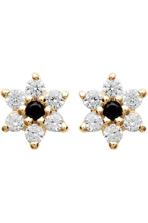 Maison de la Bijouterie Boucles oreilles puces fleurs bicolore plaqué or Y5YU40W