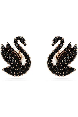 Swarovski Boucles oreilles Swan - 5684608 noir,doré rose
