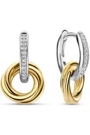 Ti Sento Boucles oreilles Deux Anneaux 7857ZI en Bicolore