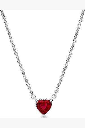 PANDORA Collier avec Pendentif C?ur Halo Scintillant