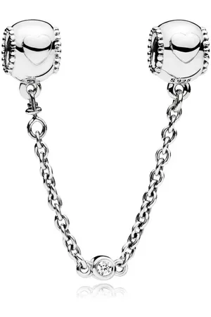 PANDORA Charm Clip Chaîne de Confort C?urs En Relief Moments 925/1000?