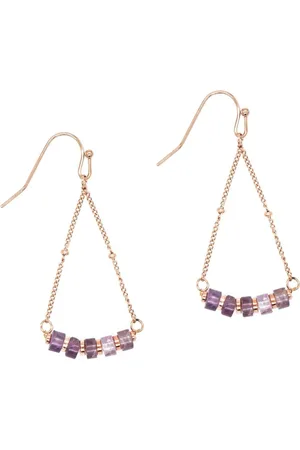 Sloya Boucles oreilles Piana en pierres Améthyste