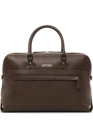 Lottusse Sac Borne en cuir de vache Moka