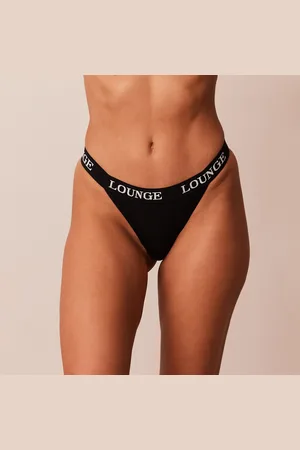 Lounge Underwear Bamboo Triangle String - Tout Noir