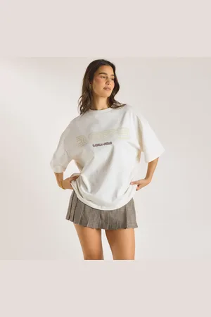 Lounge Underwear T-shirt Graphique Oversize - Crème