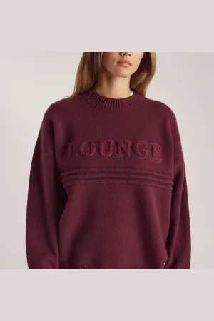 Lounge Underwear Pull en Maille à Rayures - Bordeaux