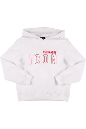 Dsquared2 Sweat-shirt En Coton Imprilmé Logo À Capuche Icon