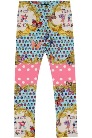 VERSACE Legging En Coton Imprimé