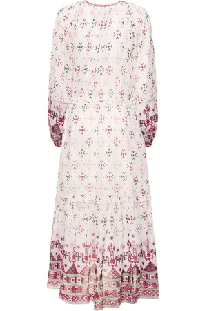 Marant Etoile Robe Midi Florale À Manches Longues Fratela