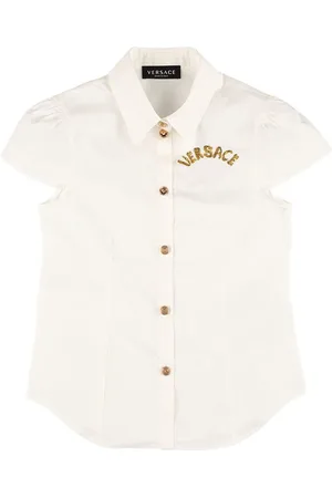 VERSACE Chemise En Popeline De Coton À Logo