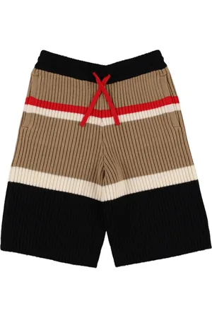 Burberry Short En Maille De Laine Mélangée À Rayures