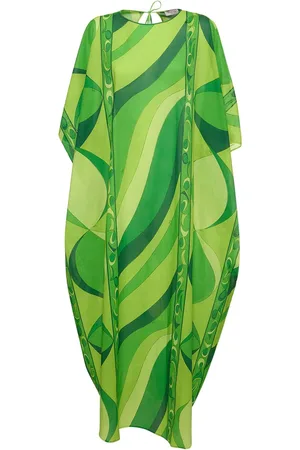 Puccini Robe Caftan Longue En Voile De Coton Pesci