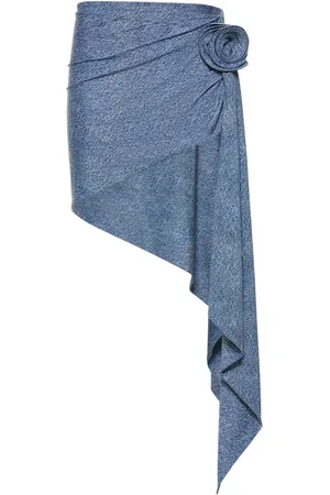 MAGDA BUTRYM Jupe Effet Denim Détail Rose