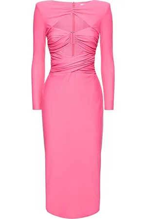 Self-Portrait Robe Midi En Jersey Stretch Ajouré