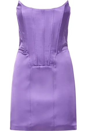 GIUSEPPE DI MORABITO Robe Bustier Courte En Satin Stretch