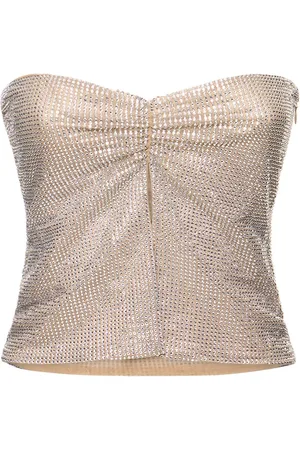 GIUSEPPE DI MORABITO Crop Top Embelli Sans Bretelles