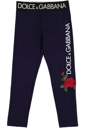 Dolce & Gabbana Legging En Coton Imprimé Logo Avec Bande Logo