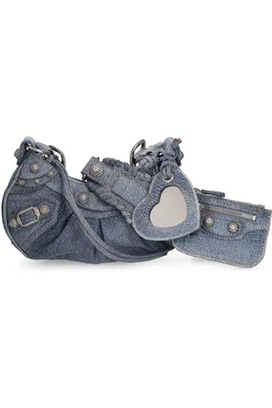 Balenciaga Sac Porté Épaule Xs En Denim Le Cagole
