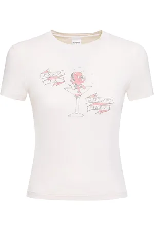 RE/DONE T-shirt En Coton Imprimé 90s Raise Hell