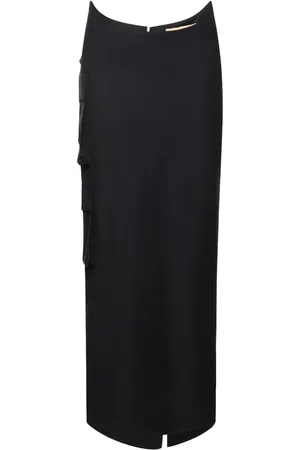 AYA MUSE Jupe Midi En Laine Stok