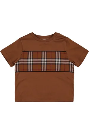 Burberry T-shirt En Jersey De Coton Imprimé Carreaux