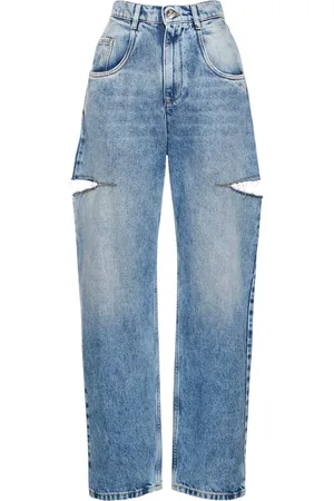 Maison Margiela Jean Droit En Denim Ajouré Taille Haute