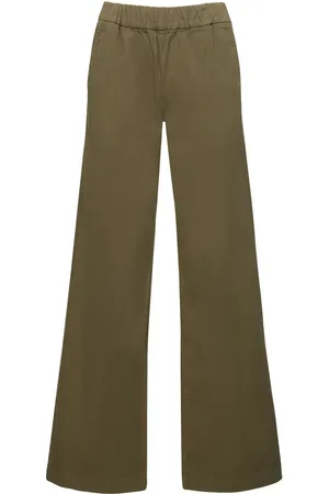 ANINE BING Pantalon Droit En Coton Stretch Koa