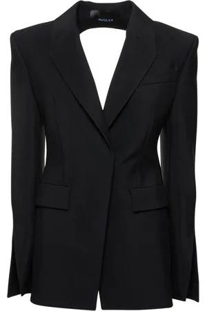 MUGLER Veste En Laine Et Viscose Fluide Épaisse
