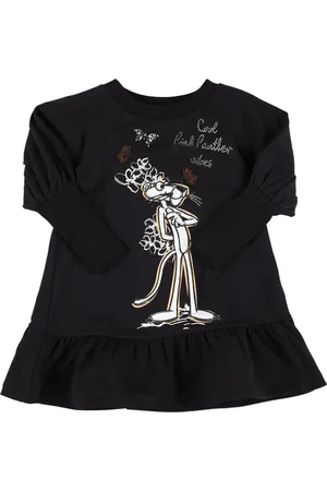 MONNALISA Robe Sweat En Coton Imprimé Pink Panther