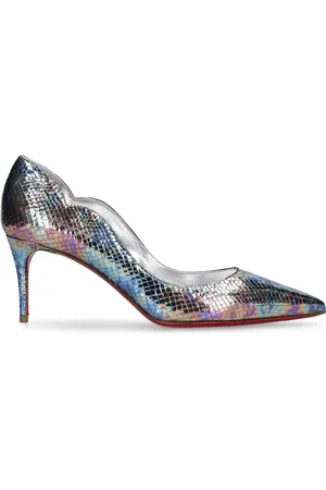 Christian Louboutin Escarpins En Cuir Métallisé Hot Chick 70 Mm